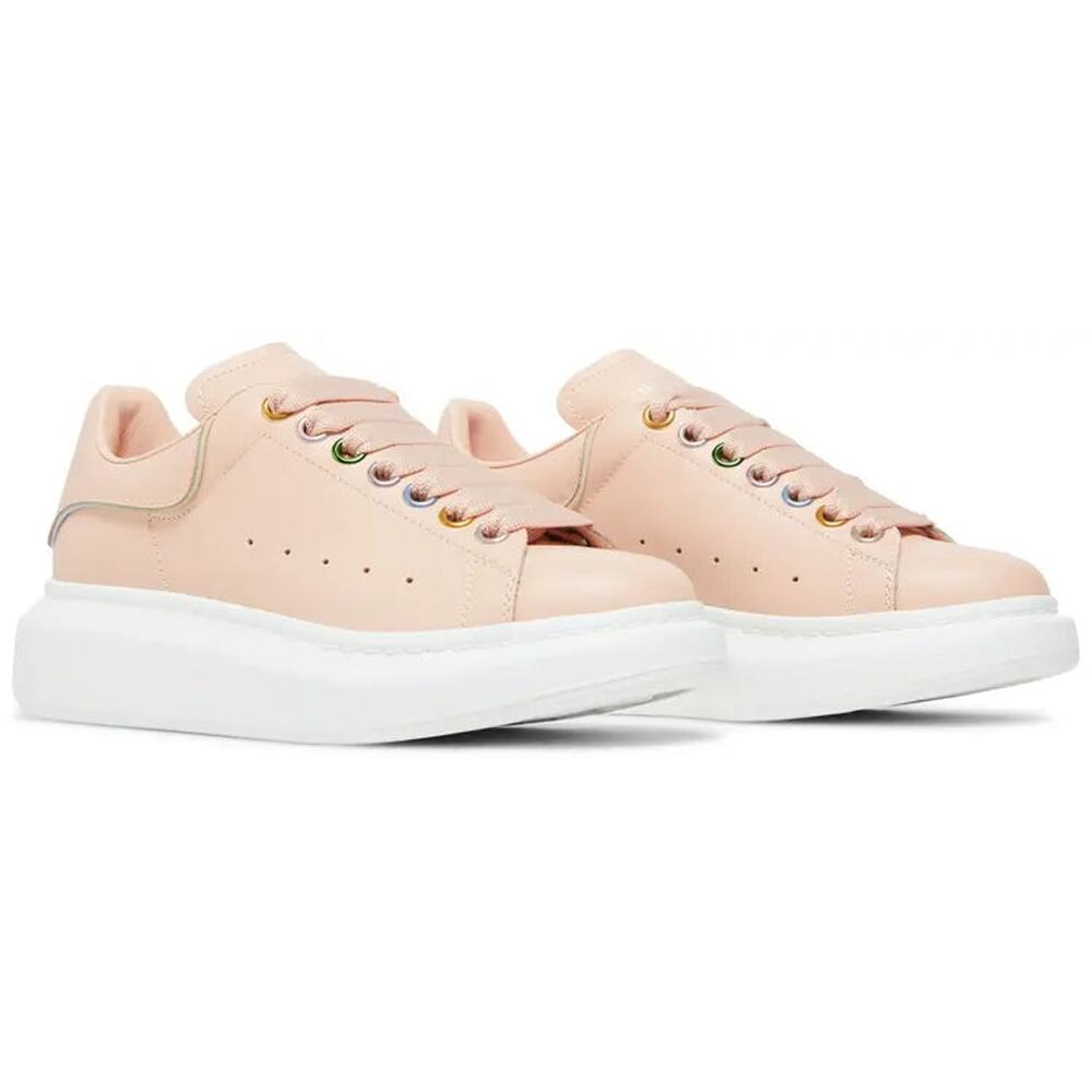 Alexander McQueen Oversized Glitter Chunky Lace-Up Sneakers Pink Women's EU 38